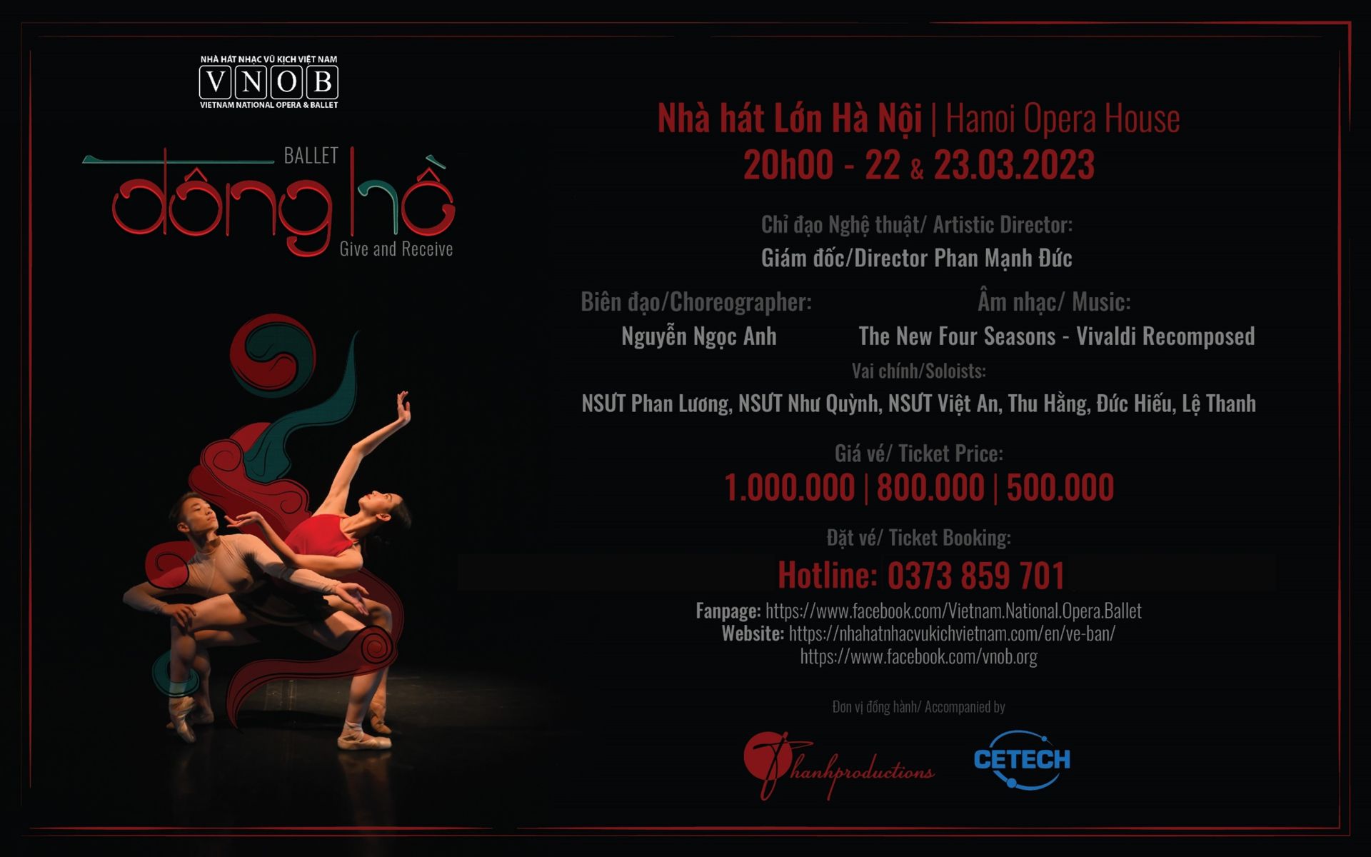 Thông tin chương trình Đông Hồ | nguồn: VNOB